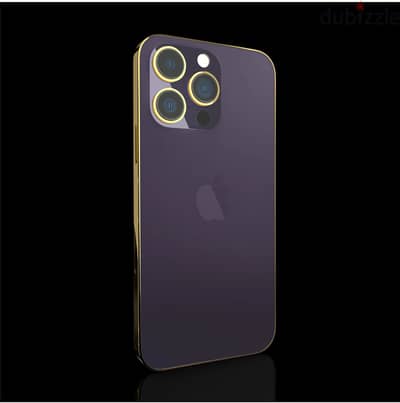 iPhone 14ProMax Deep Purple Gold Frame