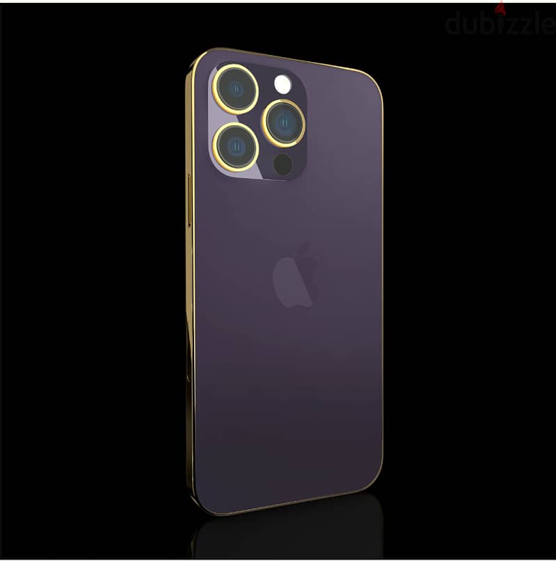 iPhone 14ProMax Deep Purple Gold Frame 0