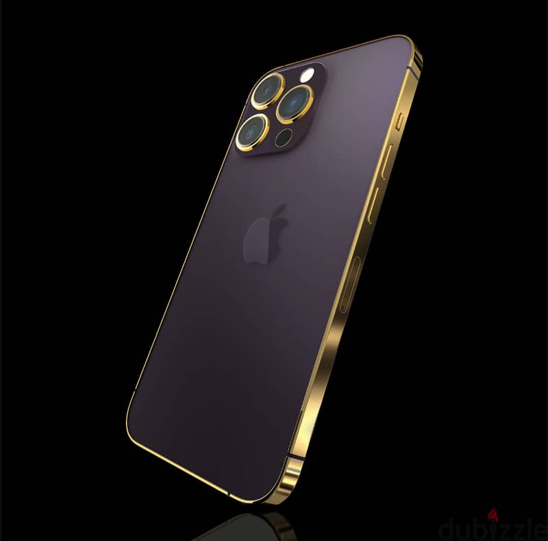 iPhone 14ProMax Deep Purple Gold Frame 1