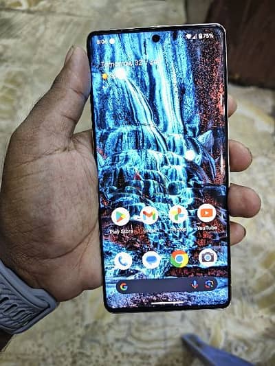 Google pixel 7 pro 128 giga معه علبته  جهاز كسر زيرو