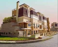 3 Floors Villa With 42% Discount For Cash For Sale With 8 Year Installments, In Sarai New Cairo