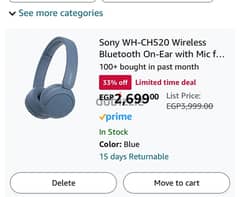 Sony WH-CH520 wireless Bluetooth with mic works with ios and Android