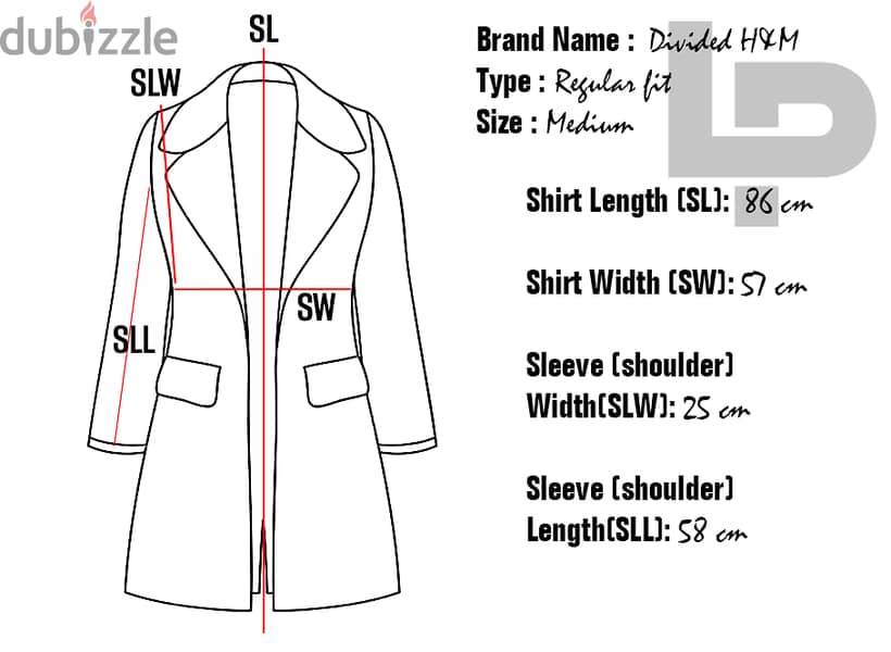 Divided Coat original by H&M بلطو جاكيت أتش أند أم قطعة من الأناقة 6