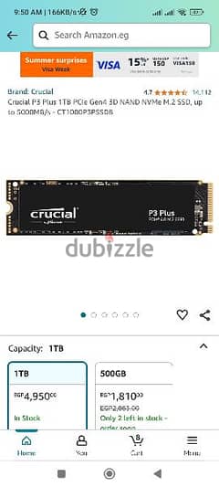 Crucial P3 Plus 1TB PCIe Gen4 3D NAND NVMe M. 2 SSD, up to 5000MB/s