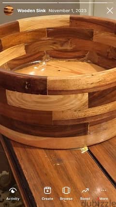 حوض خشب Wooden Sink