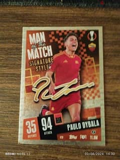 match attax 23/24 Paulo dybala signature card 0