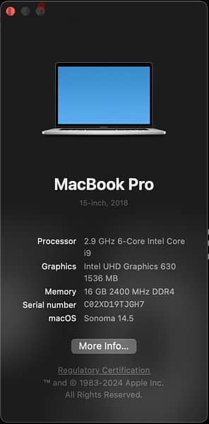 MacBook Pro 2018 Core i9 4