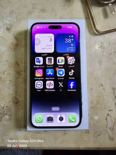 Iphone 14 pro max بدون خدش ومعاه اكسسوارات كتير 0