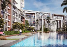 With a down payment of 274 thousand, you will own a 3-bedroom apartment with a 74-meter nautical garden facing the landscape and pool, with a 10% disc