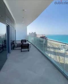 شقة باقل مقدم متشطبة open sea view استلام فوري بالتقسيط ع 7 سنين في العلمين downtown al alamein 0