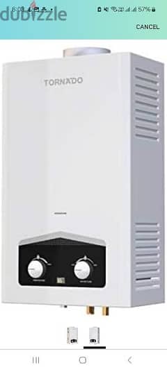 سخان تورنيدو ١٠ لتر  Tornado Gas Tankless Water Heater 10 liters