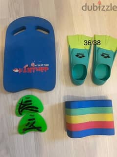 fins 36-38 bord and swimming tools 0