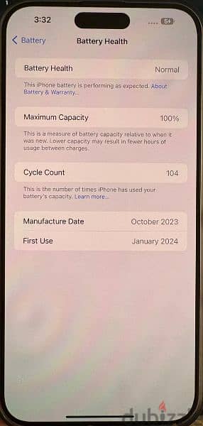 iPhone 15 pro max - 100% Battery - Dual SIM