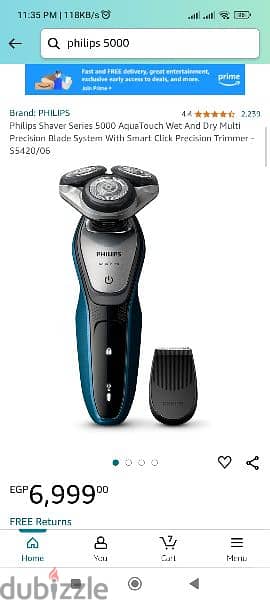 Philips Shaver Series 5000 AquaTouch Wet And Dry 1