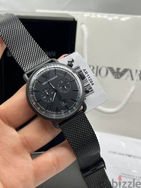 original emporio Armani watch with serial number with box and bag 8