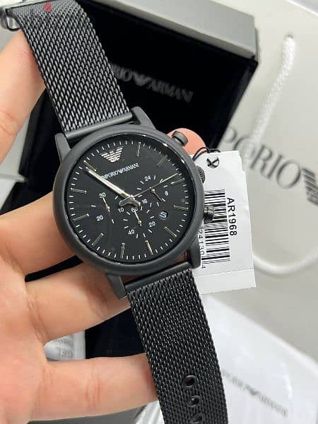 original emporio Armani watch with serial number with box and bag 9