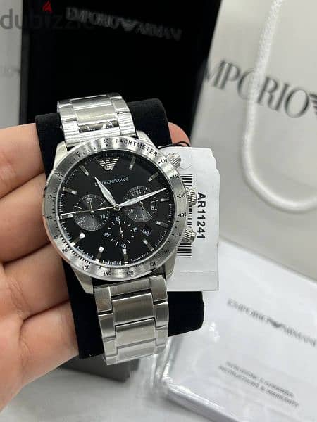 original emporio Armani watch with serial number with box and bag 11