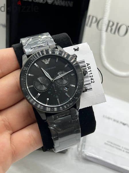 original emporio Armani watch with serial number with box and bag 12