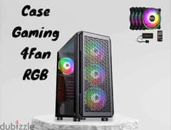 Computer Case | Gaming case | كمبيوتر كيس + 4 rgb fans 0