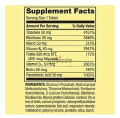Spring Valley B-50 Complex Tablets Dietary Supplement, 60 Count