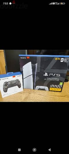 ps5 Slim digital +camo controller both sealed 0