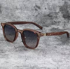 Trendy Wood Grain Sunglasses 0