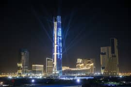 A finished office with air conditioning in the central business district in front of the iconic tower and the Green River in the first skyscraper dist 0