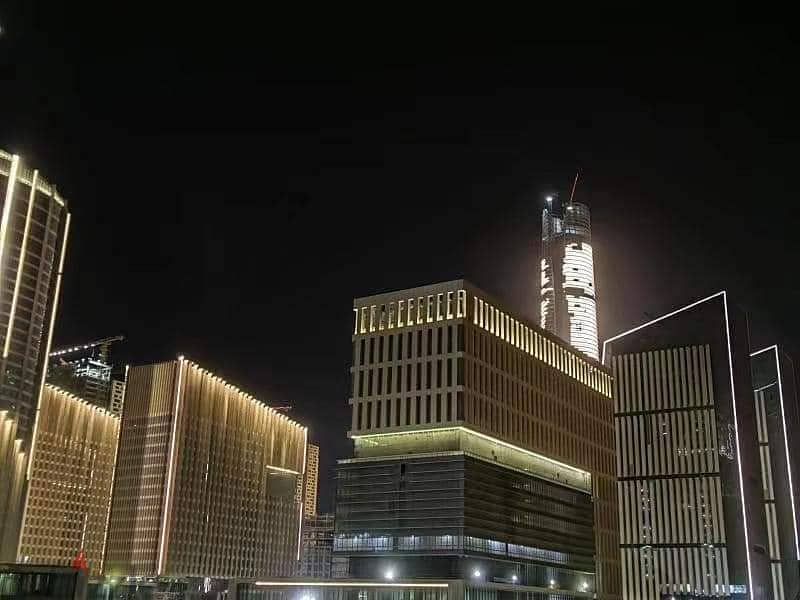 A finished office with air conditioning in the central business district in front of the iconic tower and the Green River in the first skyscraper dist 8