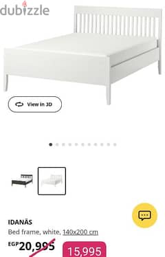 Bed queen size 140x200 from IKEA