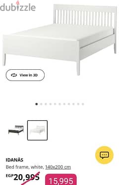 Bed queen size 140x200 from IKEA 0