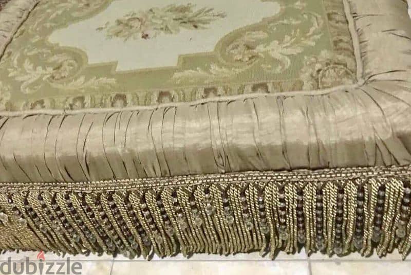 French aubusson banquette petite point -Large size excellent condition 3