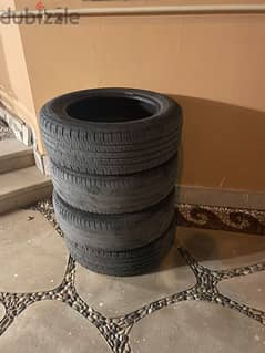 Used Michelin car tyres size 215/60R17 (4 off)