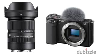 Sony ZV-E10 Mirrorless Camera + Sigma 18-50mm f/2.8 DC DN 0