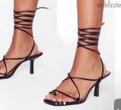 Nasty Gal Womens Strappy Lace Up Kitten Heels