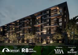 With a 5% discount, a semi-finished apartment of 155 square meters in the Qamari Compound in the Administrative Capital in the R8 District in front of