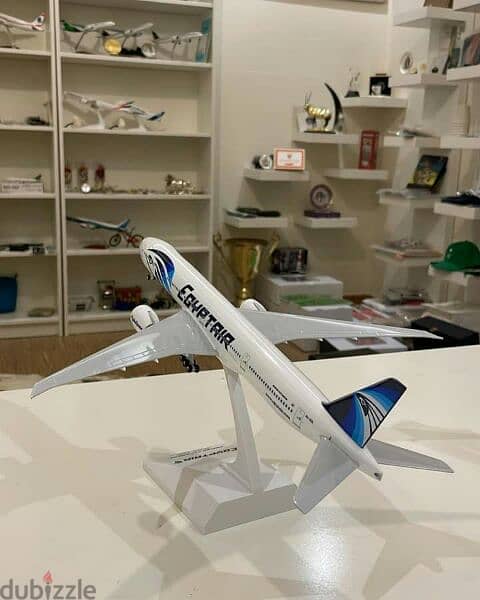 مجسم طائرة مصر للطيران ماكيت كبير egyptair aviation model diecast 1