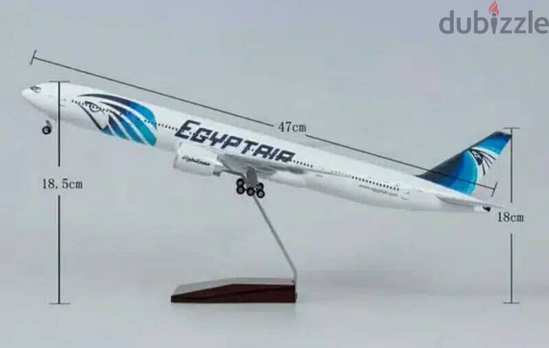 مجسم طائرة مصر للطيران ماكيت كبير egyptair aviation model diecast 2