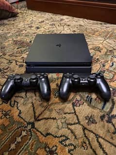 playstation 4 slim 500gb with 2 controllers.  used for 2 months only