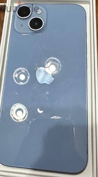 IPhone 14 light blue 128gb battery 86% with screen protector 1