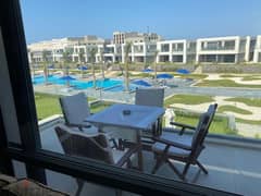 Chalet with Garden for sale in La Vista Ras el Hakma Very Prime Location Sea view &Pool view شالية بجاردن للبيع فى لافيستا راس الحكمة 0