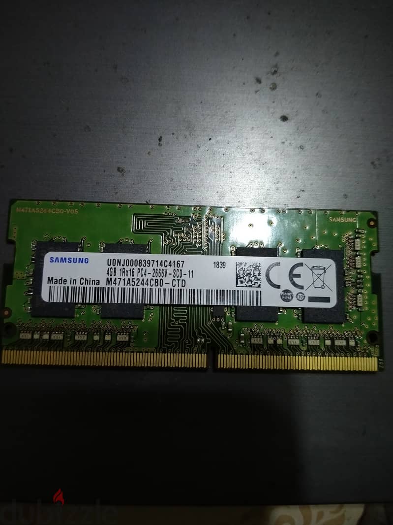 RAM رام لاب توب 4 جيجا DDR4 باص 2666 0