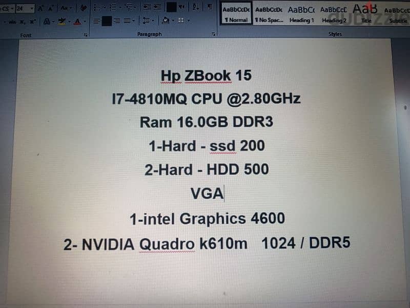 HP zBook 15 0