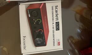 Focusrite scarlet solo gen 3