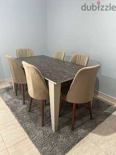 Extendable Dining Table with Chairs