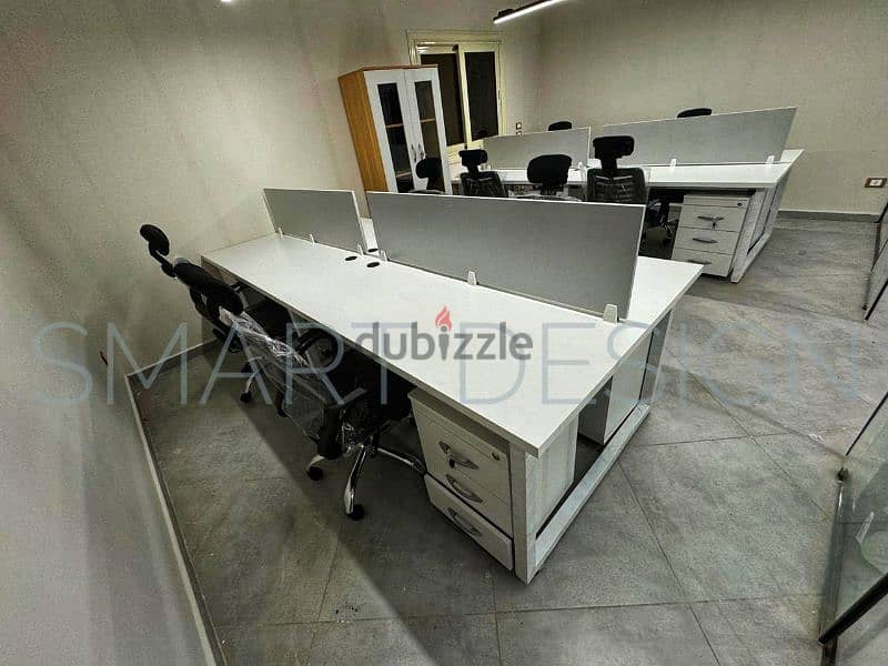 خليه عمل - مكتب موظف - work station - Partition خشب mdf اثاث مكتبي 1