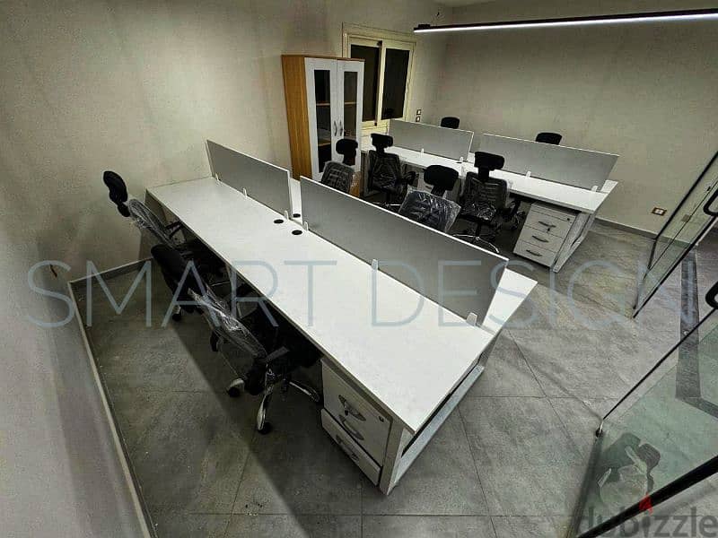 خليه عمل - مكتب موظف - work station - Partition خشب mdf اثاث مكتبي 4