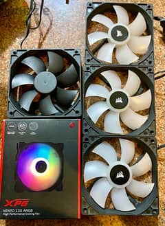 corsair rgb fan kit mint condition مراوح كيس