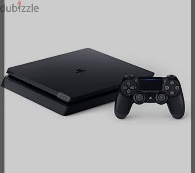 PS4 slim معاه دراع و عليه لعبه 1