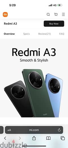 موبايل جديد لم يستخدم بالفتوره redmi A3