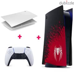 Playstaion 5 Spider-Man Edition + White plate + White controller